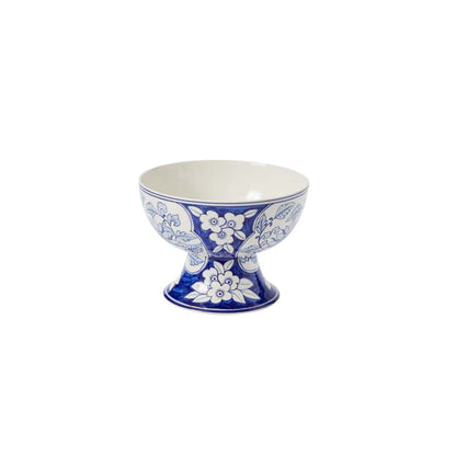Blue Elodie Collection – Hand-Painted Chinoiserie-Inspired Stoneware Vessels - Blackspoke Boutique
