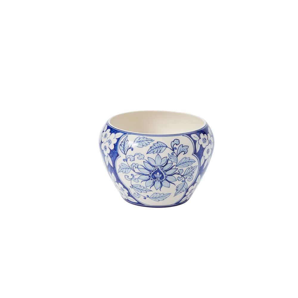Blue Elodie Collection – Hand-Painted Chinoiserie-Inspired Stoneware Vessels - Blackspoke Boutique