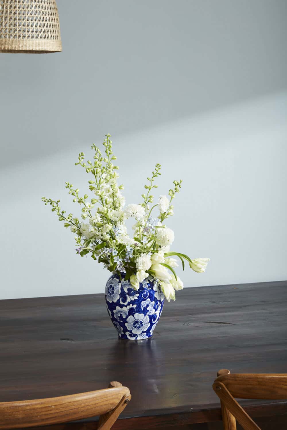 Blue Elodie Collection – Hand-Painted Chinoiserie-Inspired Stoneware Vessels - Blackspoke Boutique