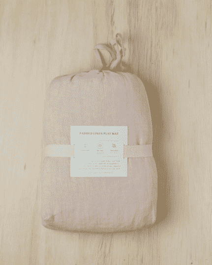 Stone Washed Linen Quilted Play Mat